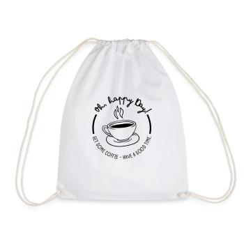 Good Coffee - Good Time - Drawstring Bag - white - Front
