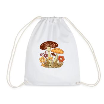 Champignons et fleurs 3 - Sac de sport léger - blanc - Devant