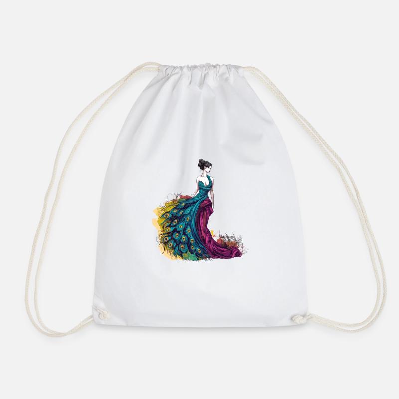 Peacock Modedesigner - Turnbeutel - Weiß