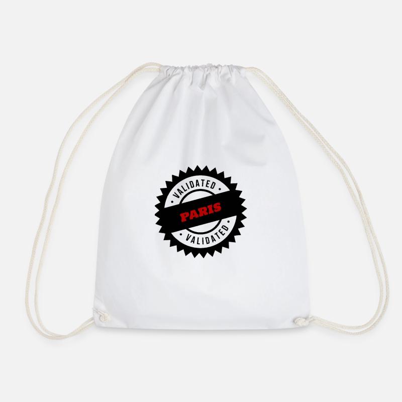 PARIS CERTIFIES - Drawstring Bag - white