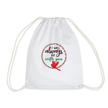 I will always with you Cardinal - Drawstring Bag - white - Front