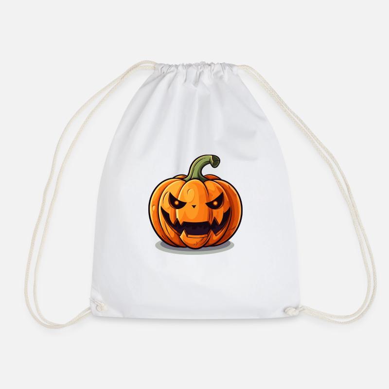 Halloween Head - Drawstring Bag - white