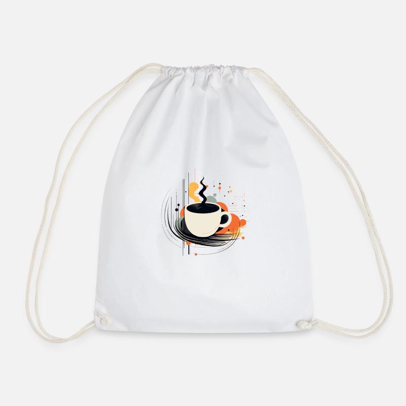 Mug of Coffee - Drawstring Bag - white