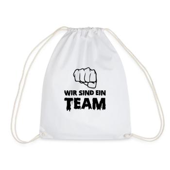 wir sind ein team - Turnbeutel - Weiß - Vorne
