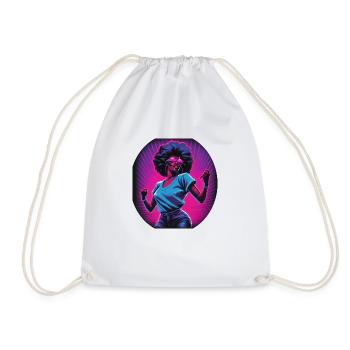 Celebrating girl - Drawstring Bag - white - Front