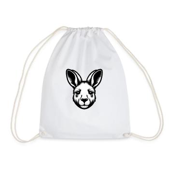 Kangaroo - Drawstring Bag - white - Front
