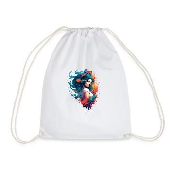 Woman - Female Art - Drawstring Bag - white - Front