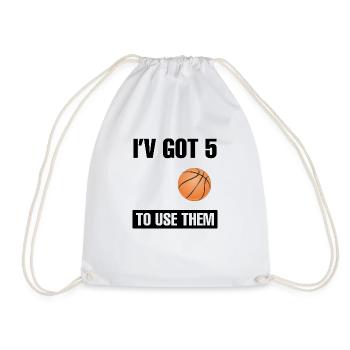 Basketball - Turnbeutel - Weiß - Vorne