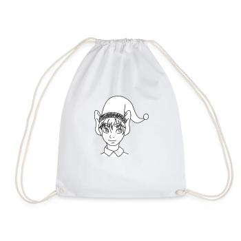 Christmas Elf - Drawstring Bag - white - Front