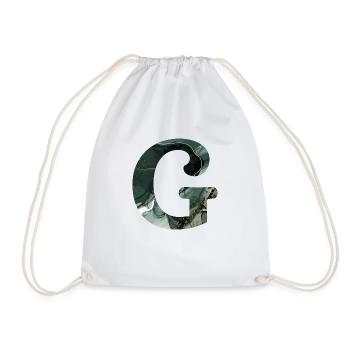 Lettre g marbré vert - Sac de sport léger - blanc - Devant
