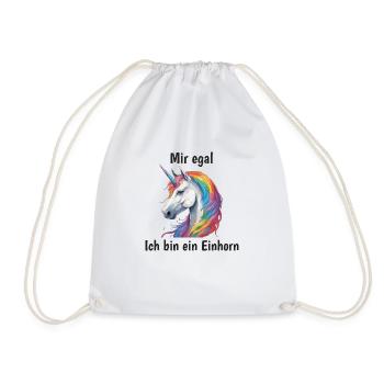Je m’en fous, je suis une licorne - Sac de sport léger - blanc - Devant