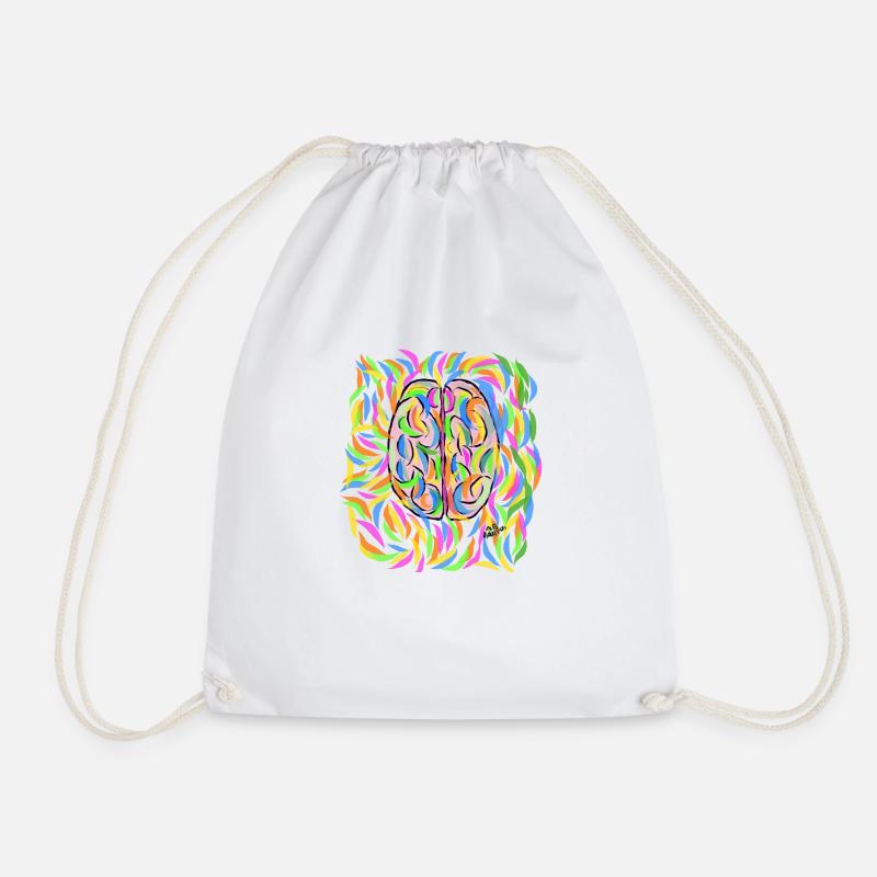 MENTAL HEALTH - Drawstring Bag - white