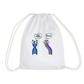 DNA RNA joke, Genetic gift, Molecular genetics - Drawstring Bag - white - Front