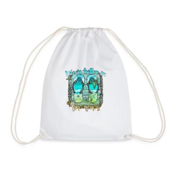 summer lake nature flora art pool sea beach love - Drawstring Bag - white - Front