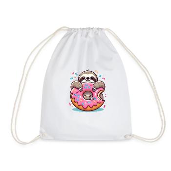 Paresseuse avec Donus, paresseux d’amour - Sac de sport léger - blanc - Devant