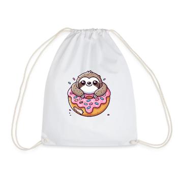 Paresseuse avec Donus, paresseux d’amour - Sac de sport léger - blanc - Devant