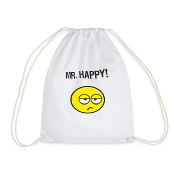 Mr. Happy Smile - Turnbeutel - Weiß - Vorne