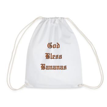 GodBlessBananas - Drawstring Bag - white - Front