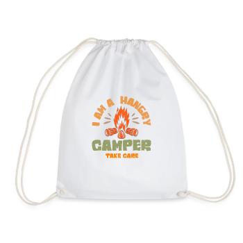 Ich bin ein hungriger Camper - Turnbeutel - Weiß - Vorne