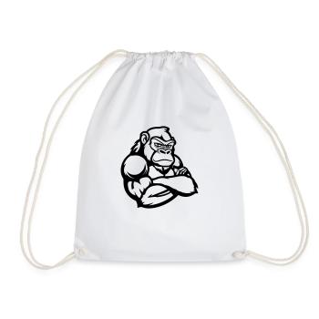 Gorilla Comic - Drawstring Bag - white - Front