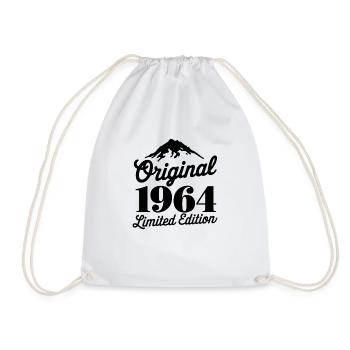 Original 1964 Jahrgang Berge Vintage Geburtstag - Turnbeutel - Weiß - Vorne