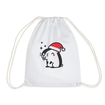 Capybara Weihnachten - Turnbeutel - Weiß - Vorne