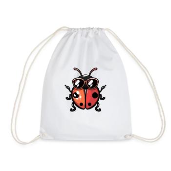 Ladybug Comic Cool - Drawstring Bag - white - Front