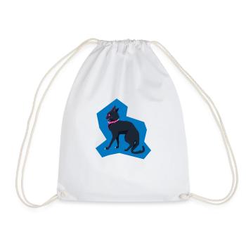 Scourge Scourge Cool Black Cat Warriors - Drawstring Bag - white - Front