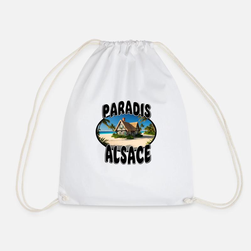 Paradise Alsace - Drawstring Bag - white