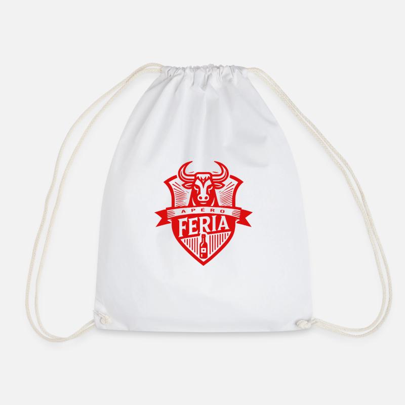 Feria de Béziers - Drawstring Bag - white