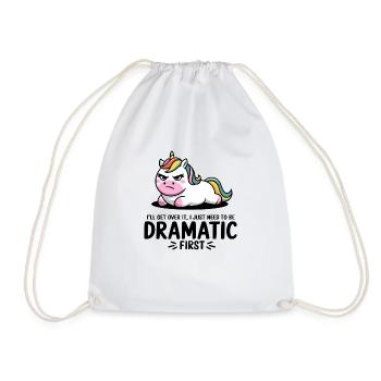 Licorne dramatique - Sac de sport léger - blanc - Devant