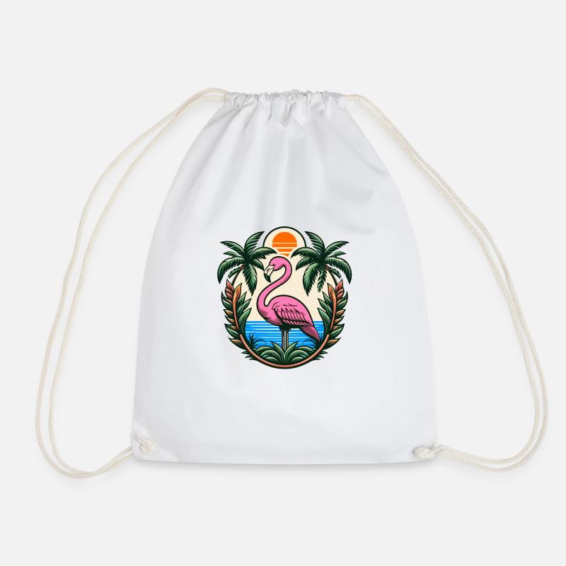 Flamingo - Turnbeutel - Weiß