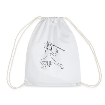 femme lightsaber - Sac de sport léger - blanc - Devant
