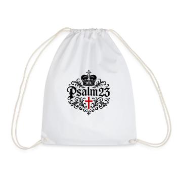 Psalm 23 Bible Verse - Drawstring Bag - white - Front