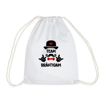 Team Groom - Drawstring Bag - white - Front
