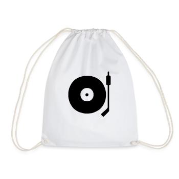dj Turntable - Turnbeutel - Weiß - Vorne