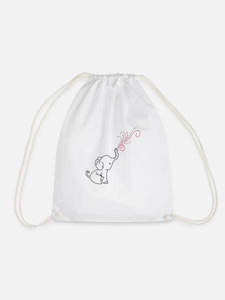 bébé elephant - Sac de sport léger - blanc