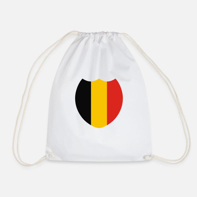 Belgium (V) - Drawstring Bag - white