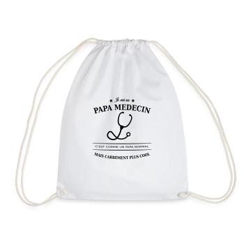 papa medecin - Sac de sport léger - blanc - Devant