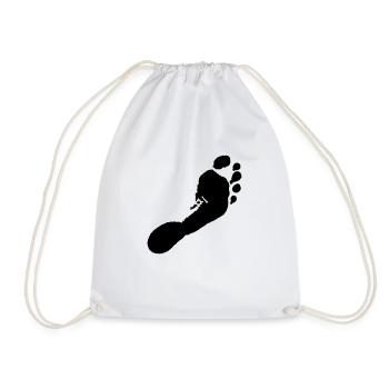 Pieds nus droite (empreinte) / droite pieds nus - Sac de sport léger - blanc - Devant