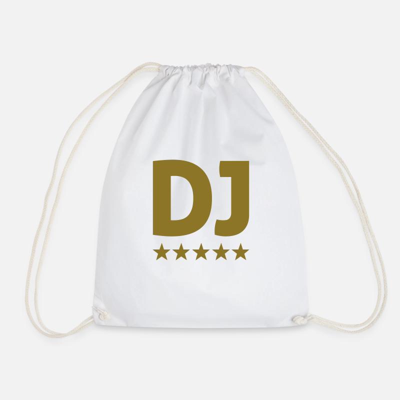 dj - Drawstring Bag - white