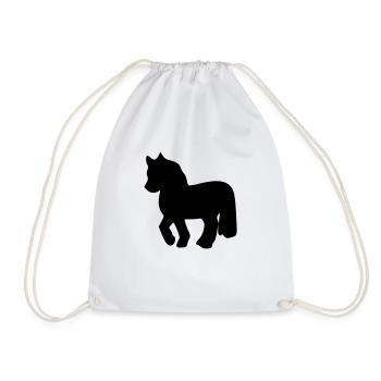 poney - Sac de sport léger - blanc - Devant