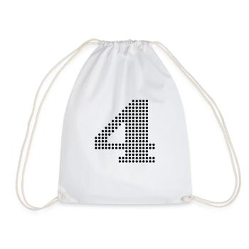 4 nummer - Drawstring Bag - white - Front