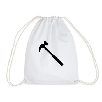 Hammer - Drawstring Bag - white - Front