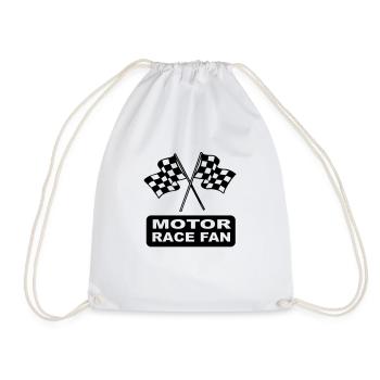 Chequered Flags for the dedicate motor racing fan - Drawstring Bag - white - Front