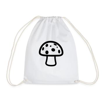 Mushroom - Drawstring Bag - white - Front
