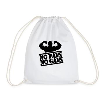 pain_bodybuilding_f1 - Sac de sport léger - blanc - Devant