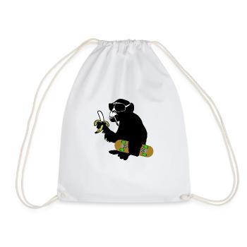 skateboard monkey - Turnbeutel - Weiß - Vorne