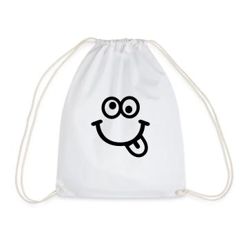 Smiley - Drawstring Bag - white - Front