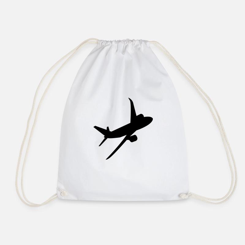flugzeug - Turnbeutel - Weiß